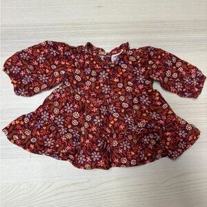 SOLD Cat & Jack Floral Peplum Top - Red and Purple